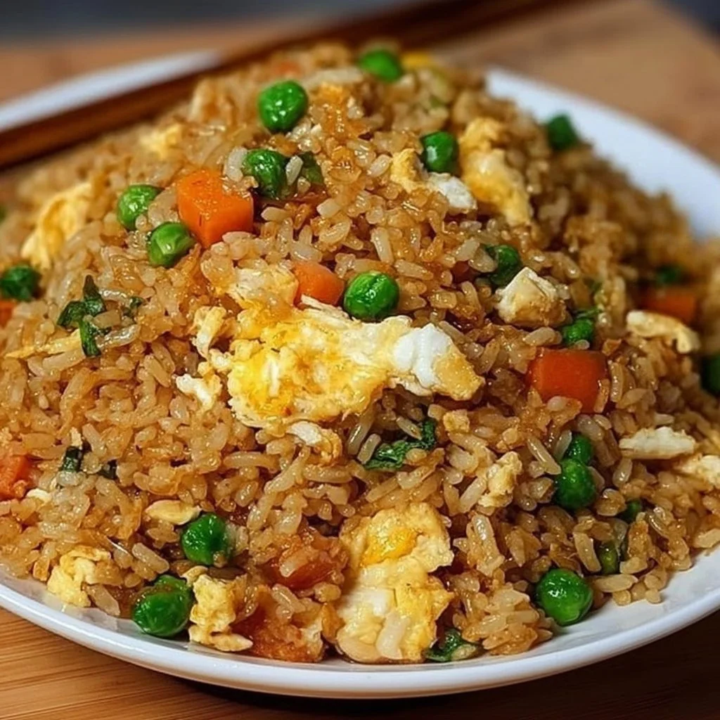 Delicious homemade egg fried rice served in a bowl