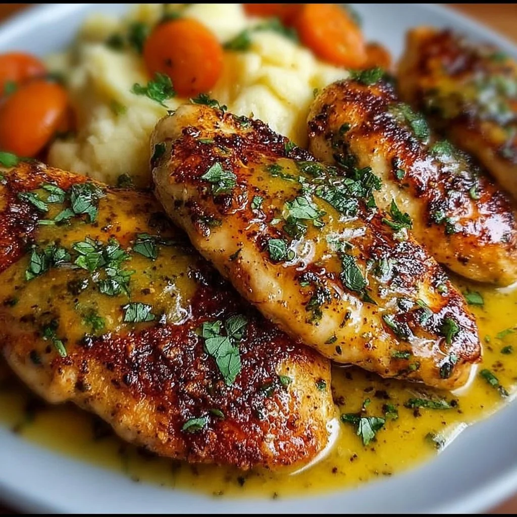 Delicious Melt In Your Mouth Chicken garnished with herbs and spices.
