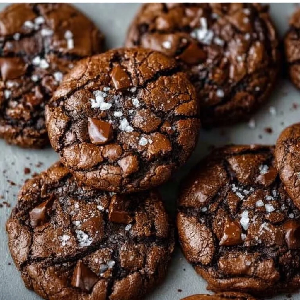 Delicious salted brownie cookies with a rich chocolate flavor