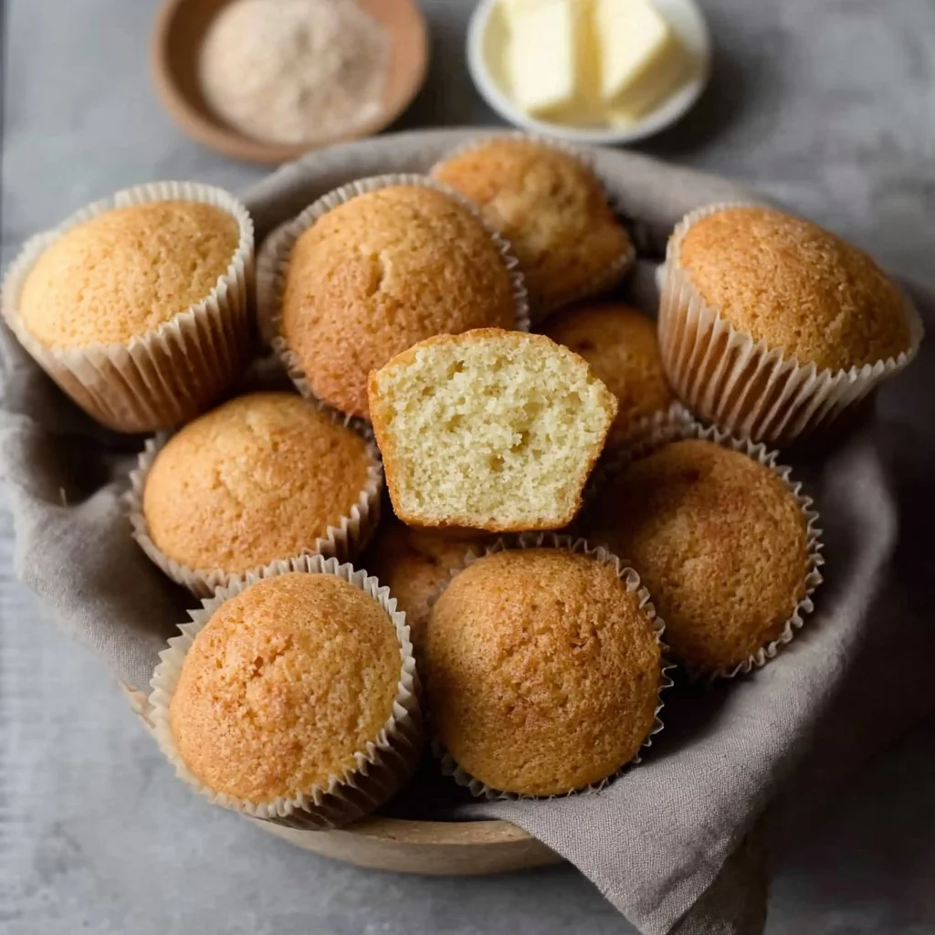Soft and fluffy muffins baked using a basic muffin recipe