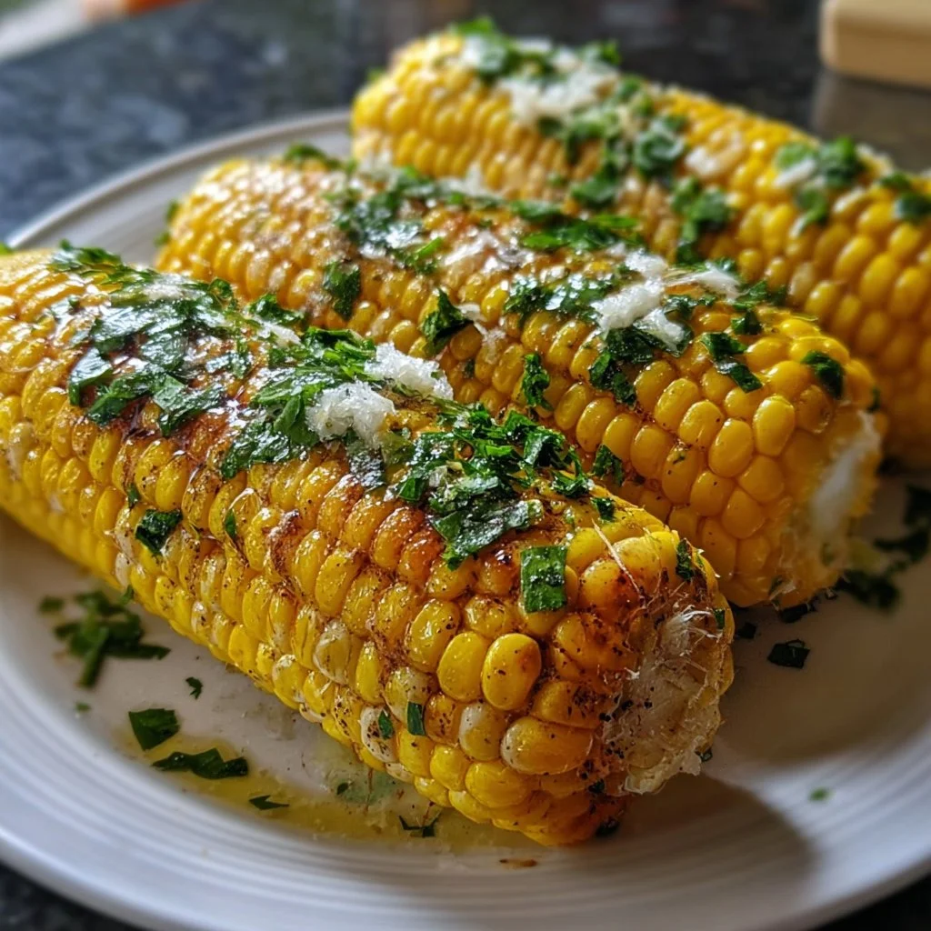 Creamy buttered corn with herbs, showcasing a delicious side dish