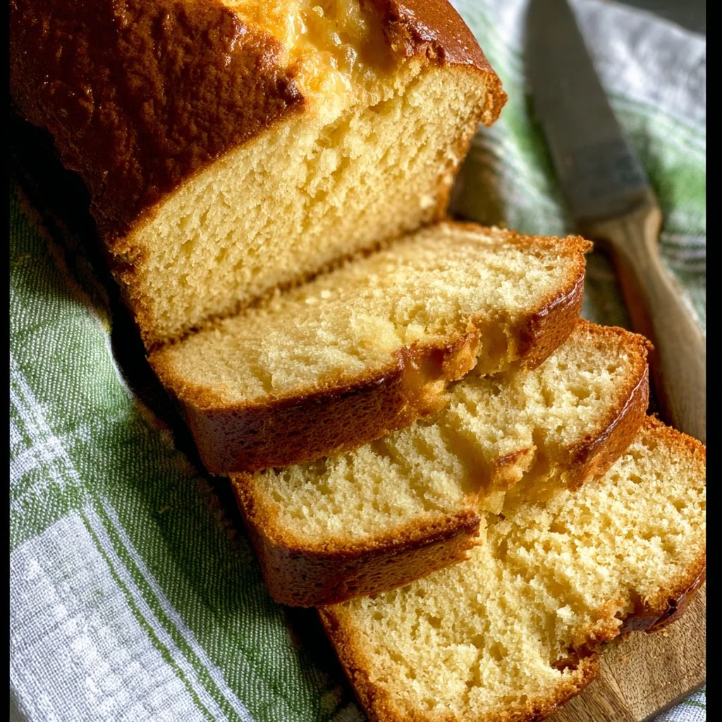 Homemade old fashioned sweet bread served with butter and jam