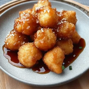 Crispy Chinese chicken balls served with sweet and sour sauce