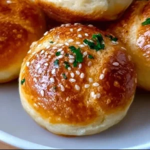 Delicious Garlic Parmesan Cheese Bombs served warm and fluffy