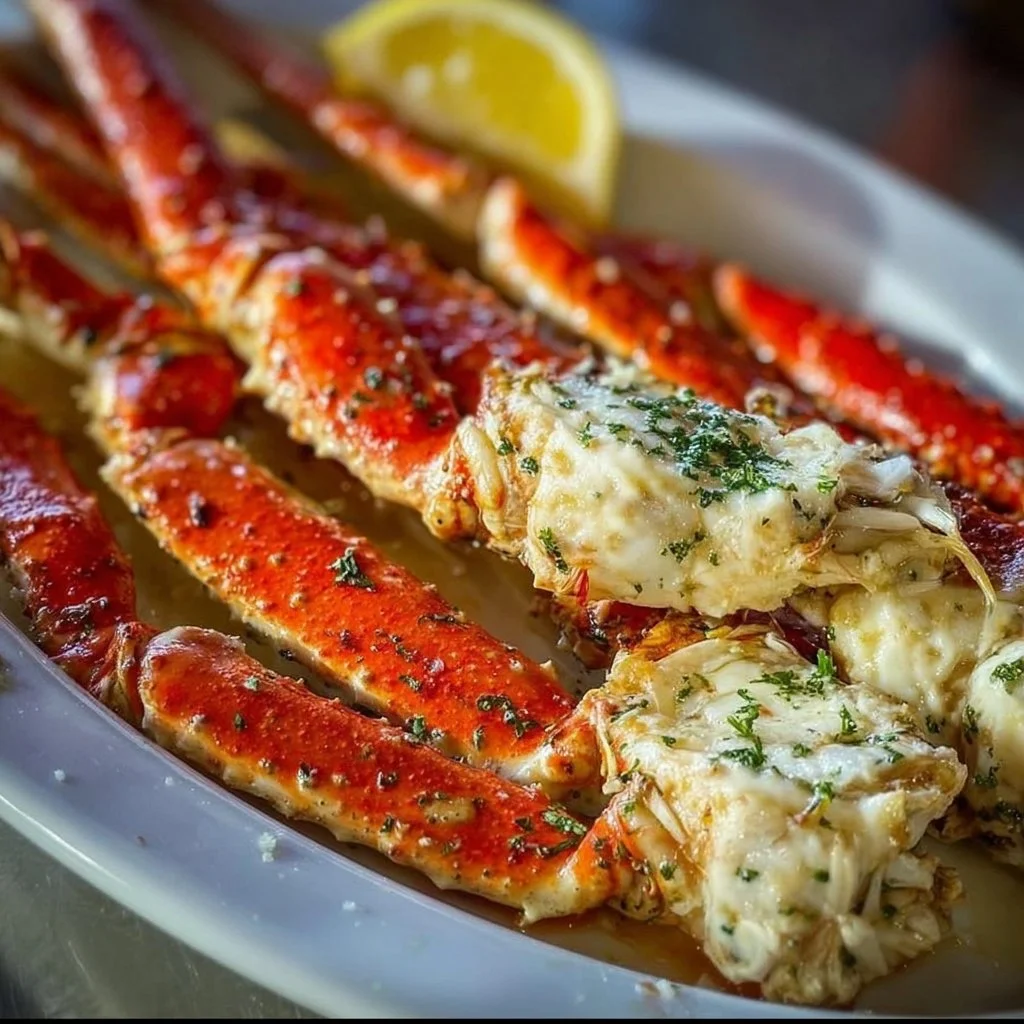 Delicious raw crab legs prepared with heavenly flavor in five simple steps.