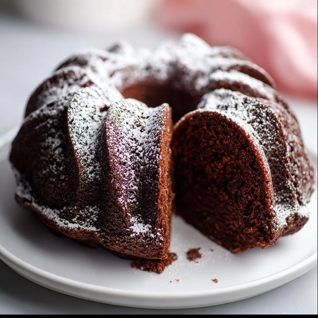 Delicious Valentine's Bundt Cake topped with romantic decorations