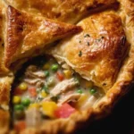 Delicious vegetable pot pie made with fresh ingredients in a golden crust.