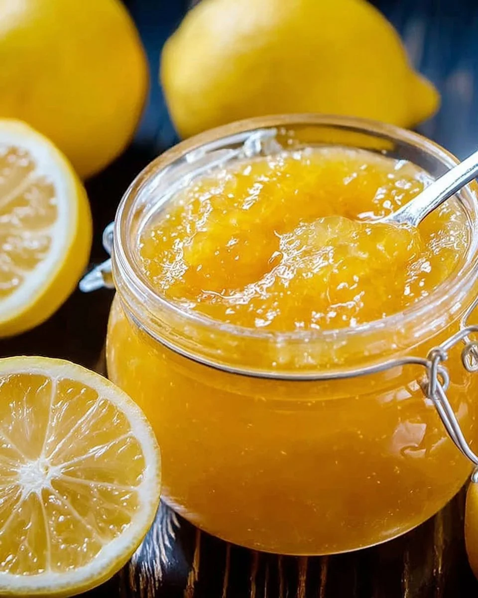 Heart-healthy lemon jam recipe with fresh lemons and wholesome ingredients