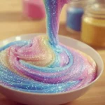 Colorful bubble dough made with cornstarch and dish soap for imaginative fun.