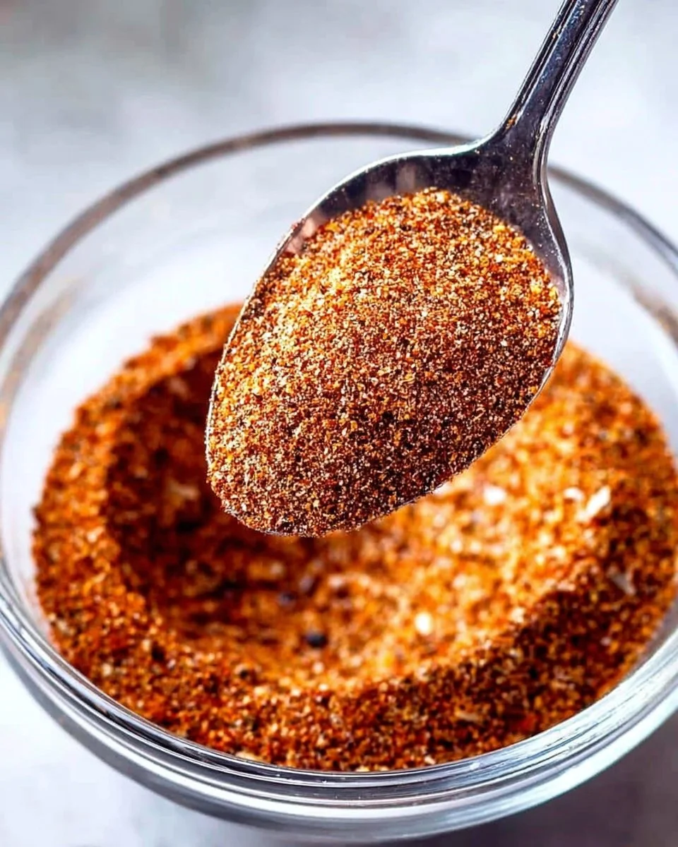 Homemade blackening seasoning blend in a bowl for flavoring dishes.