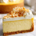 Delicious coconut cheesecake served on a plate, perfect for low-carb diets.
