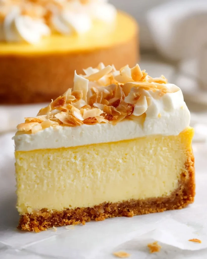 Delicious coconut cheesecake served on a plate, perfect for low-carb diets.
