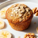Delicious banana oat muffins baked and ready to enjoy for a healthy snack