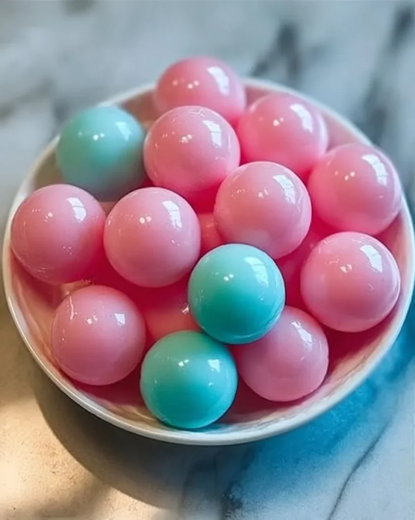 Colorful homemade bubble gum with custom flavors from Cooking with Casey recipe