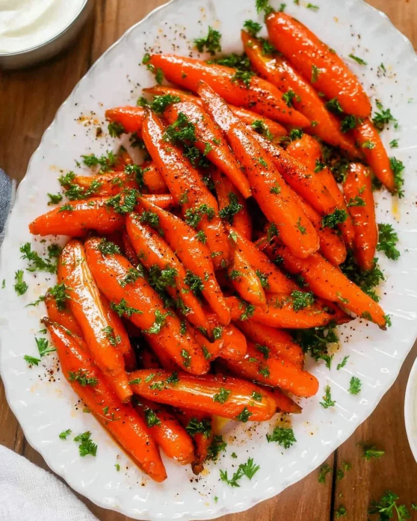 Delicious roasted carrots served as a healthy snack for families