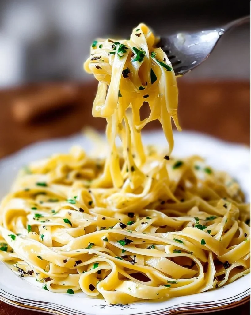 Healthy garlic butter noodles recipe with a delicious twist.