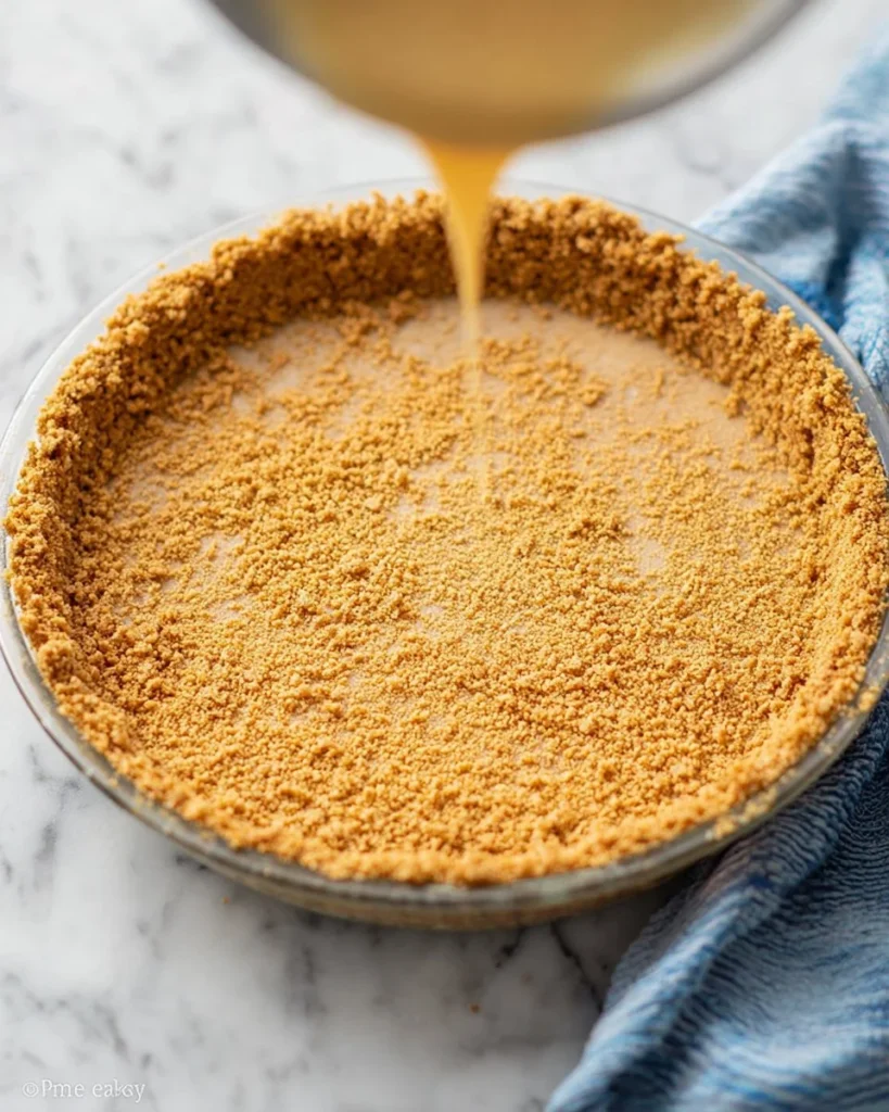 Homemade Graham Cracker Crust ready for dessert filling
