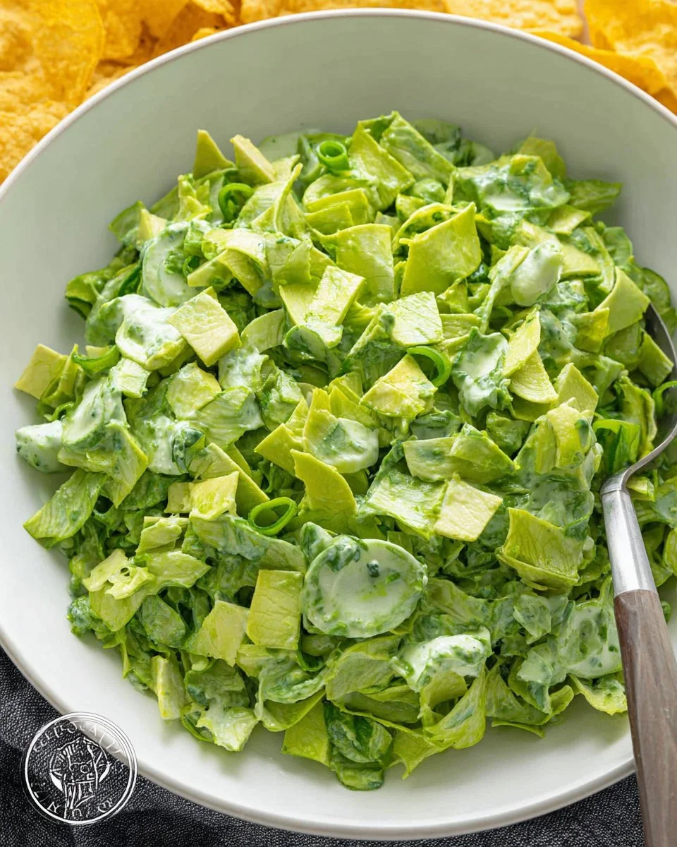Creamy and healthy Green Goddess Salad with fresh ingredients for meal prep.
