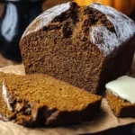 Homemade molasses brown soda bread, healthy and protein-rich
