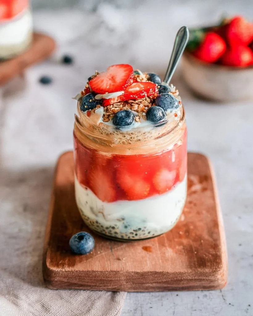 Healthy overnight oats made with water, no milk recipe.