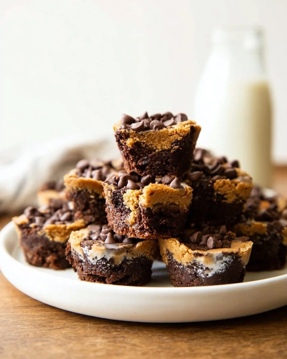 Healthy protein brownie bites served on a plate for a quick snack