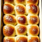 Fluffy heart-healthy dinner rolls served on a dining table.