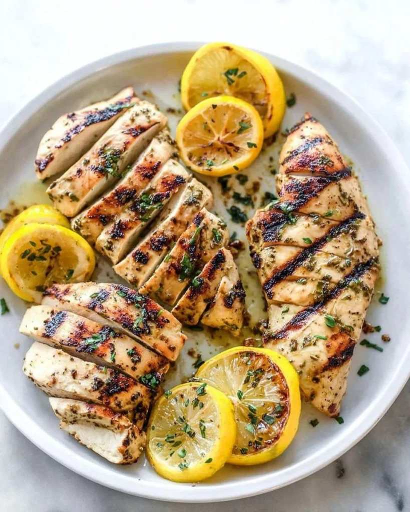 Delicious Greek chicken marinated for grilling with herbs and spices