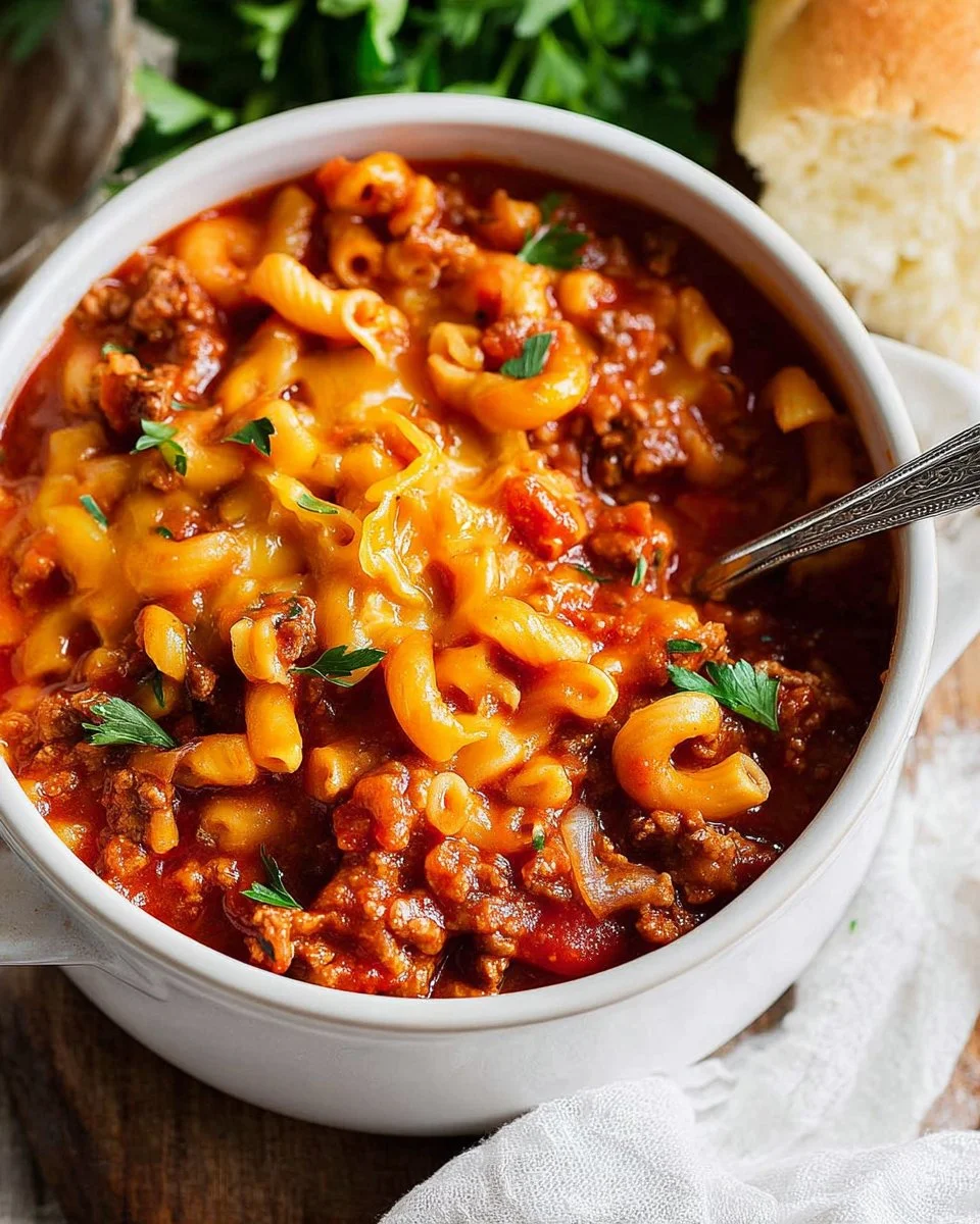 Healthy American Goulash recipe for busy families, high-protein comfort food.