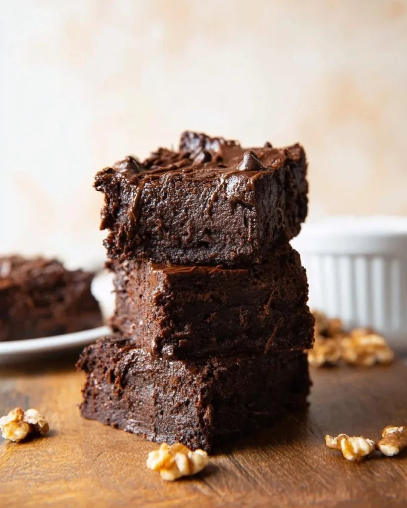Delicious black bean brownies ready to be enjoyed, healthy dessert option