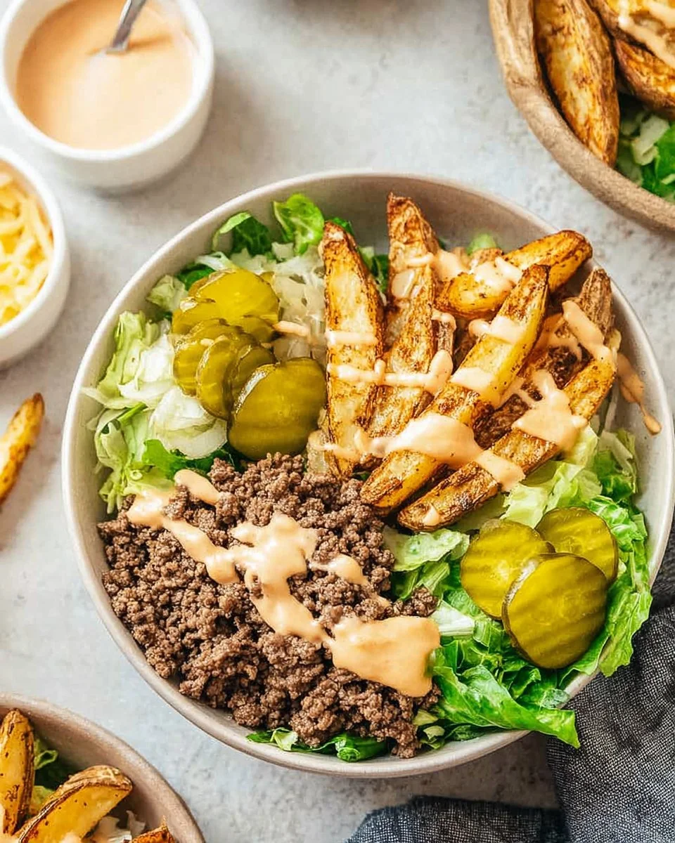 Colorful burger bowls with fresh ingredients and tasty toppings