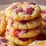Chewy lemon raspberry cookies with zesty lemon and sweet raspberry flavor