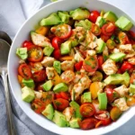 Creamy Chicken Avocado Salad with fresh ingredients, perfect for a healthy meal.