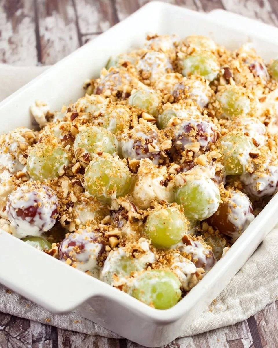 Delicious Chicken Salad Chick Grape Salad served in a bowl