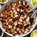 Grilled Chipotle Chicken served with rice and beans for a high protein meal.