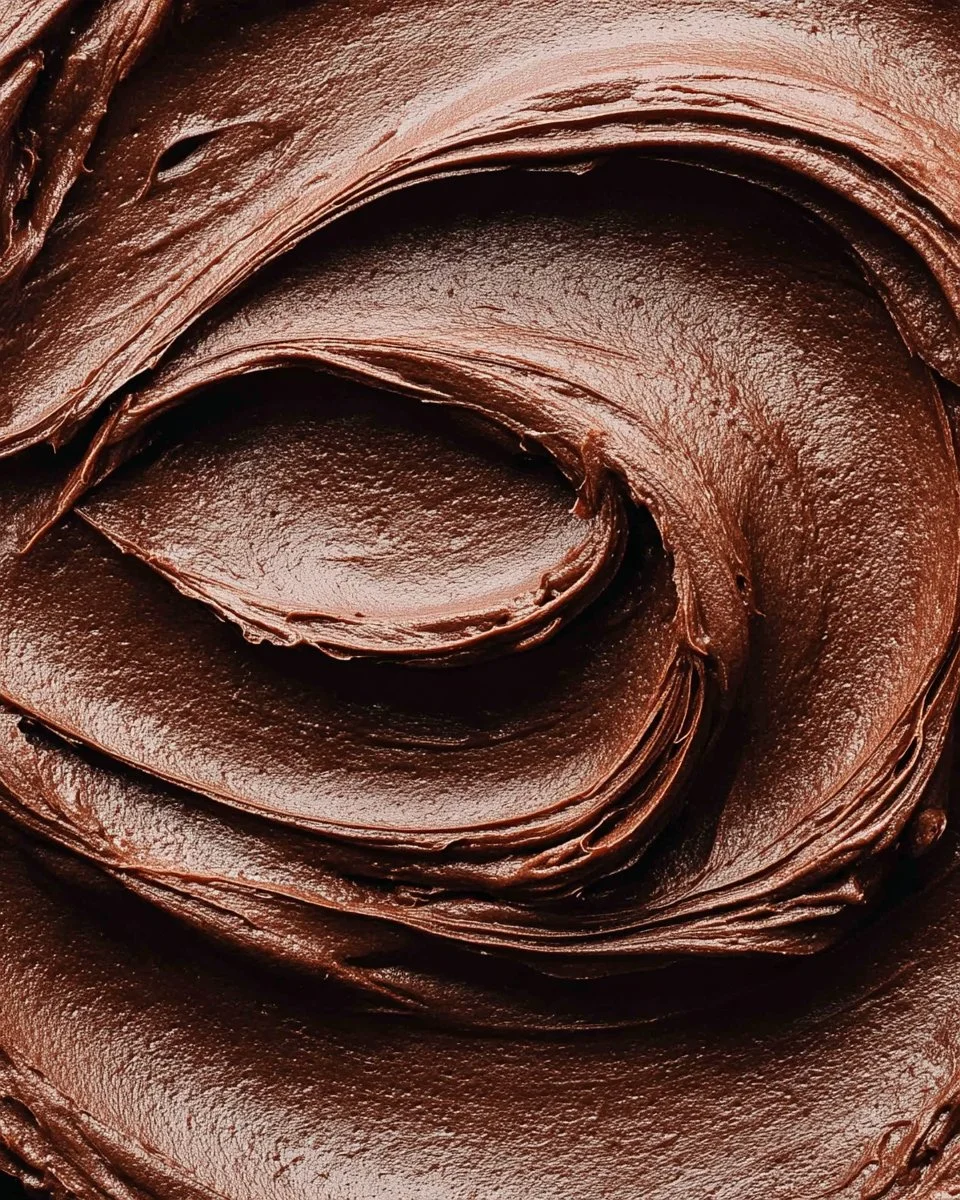 Delicious chocolate fudge frosting on a cake