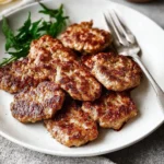 Delicious homemade chicken breakfast sausage on a plate