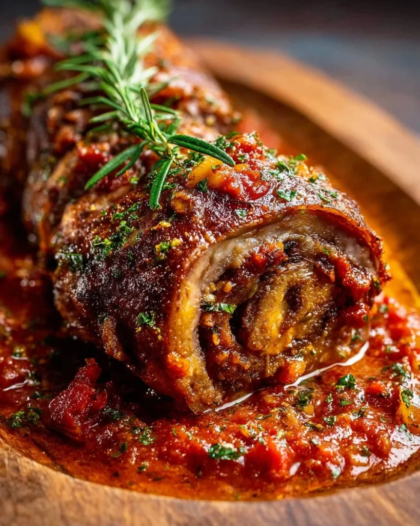 Giada’s delicious Braciole recipe featuring meat rolls and rich fillings.