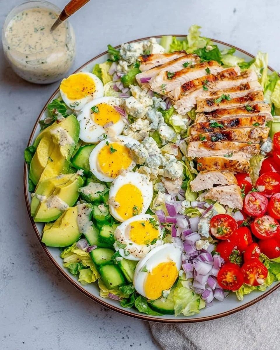Delicious Grilled Chicken Cobb Salad with fresh ingredients and vibrant colors