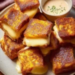 Hawaiian Roll Grilled Cheese, featuring gooey cheese melted between sweet rolls