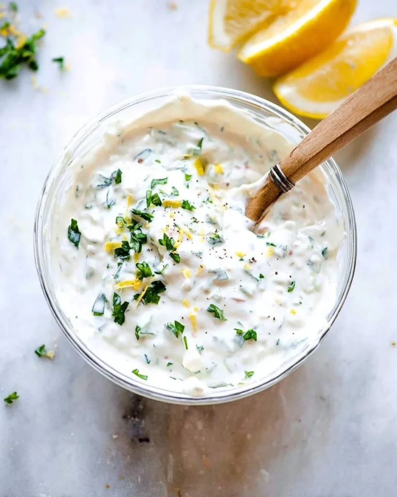 Delicious homemade tartar sauce in a bowl ready for family meals.
