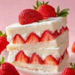 Japanese strawberry sandwich featuring fresh strawberries and cream in soft bread.