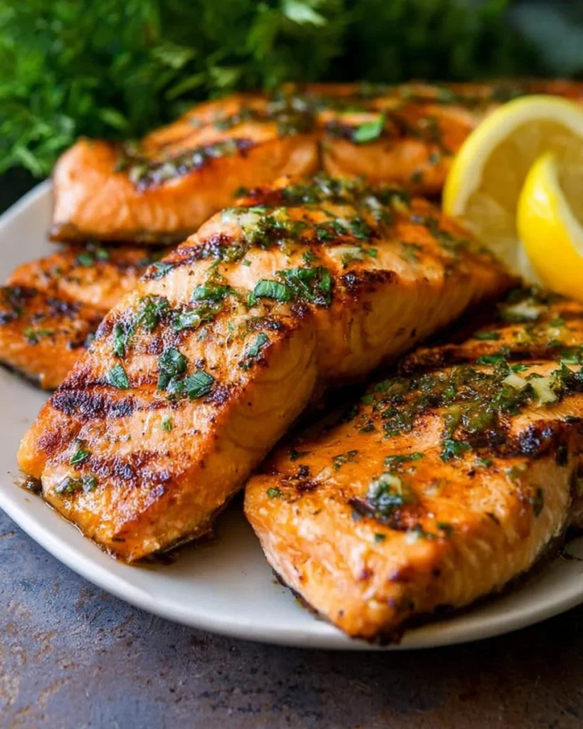 Delicious marinated salmon dish ready for a healthy meal prep