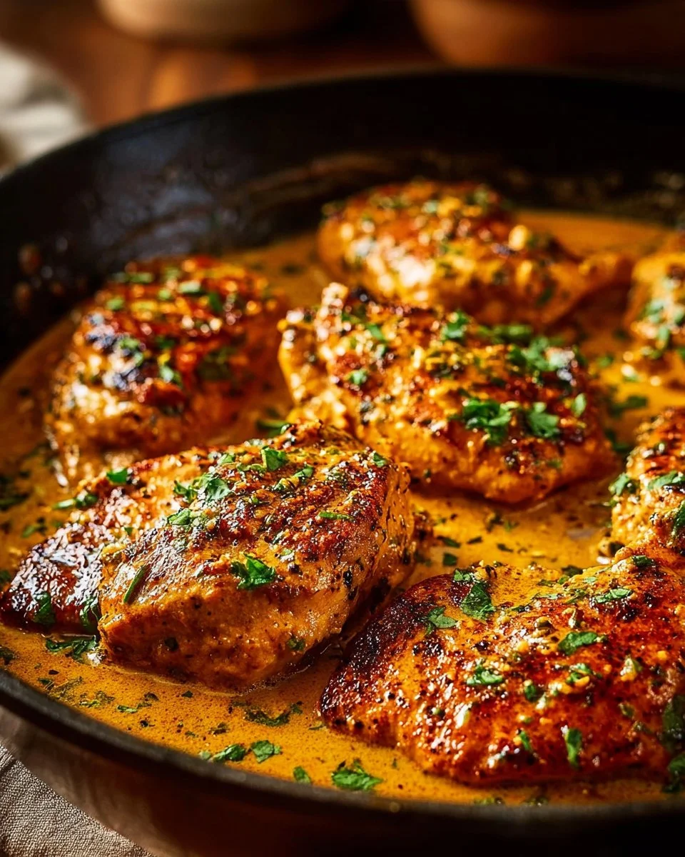 Delicious Cowboy Butter Chicken served with sides, showcasing its rich flavors.