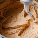 Delicious peanut butter frosting on a cupcake