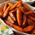 Delicious roasted carrots seasoned with dill, perfect for any meal.