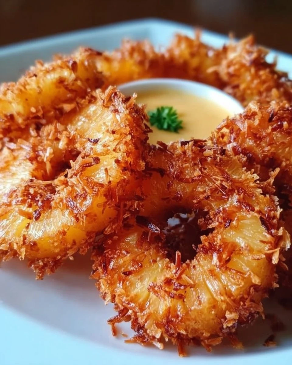 Delicious rum-soaked fried pineapple served on a plate