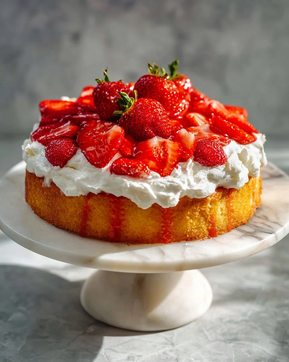 Heart-healthy Strawberry Shortcake cake recipe for busy families