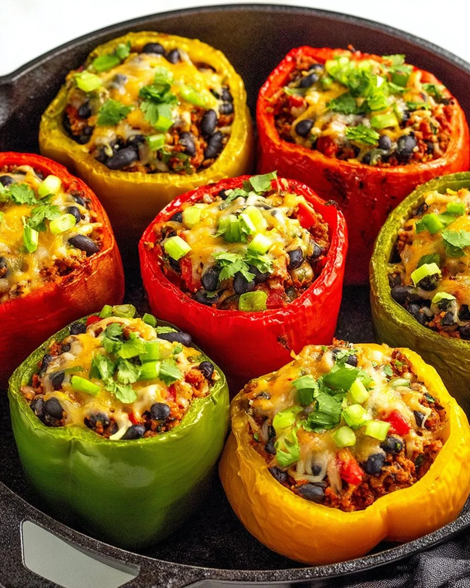 Delicious high-protein stuffed peppers ready for meal prep