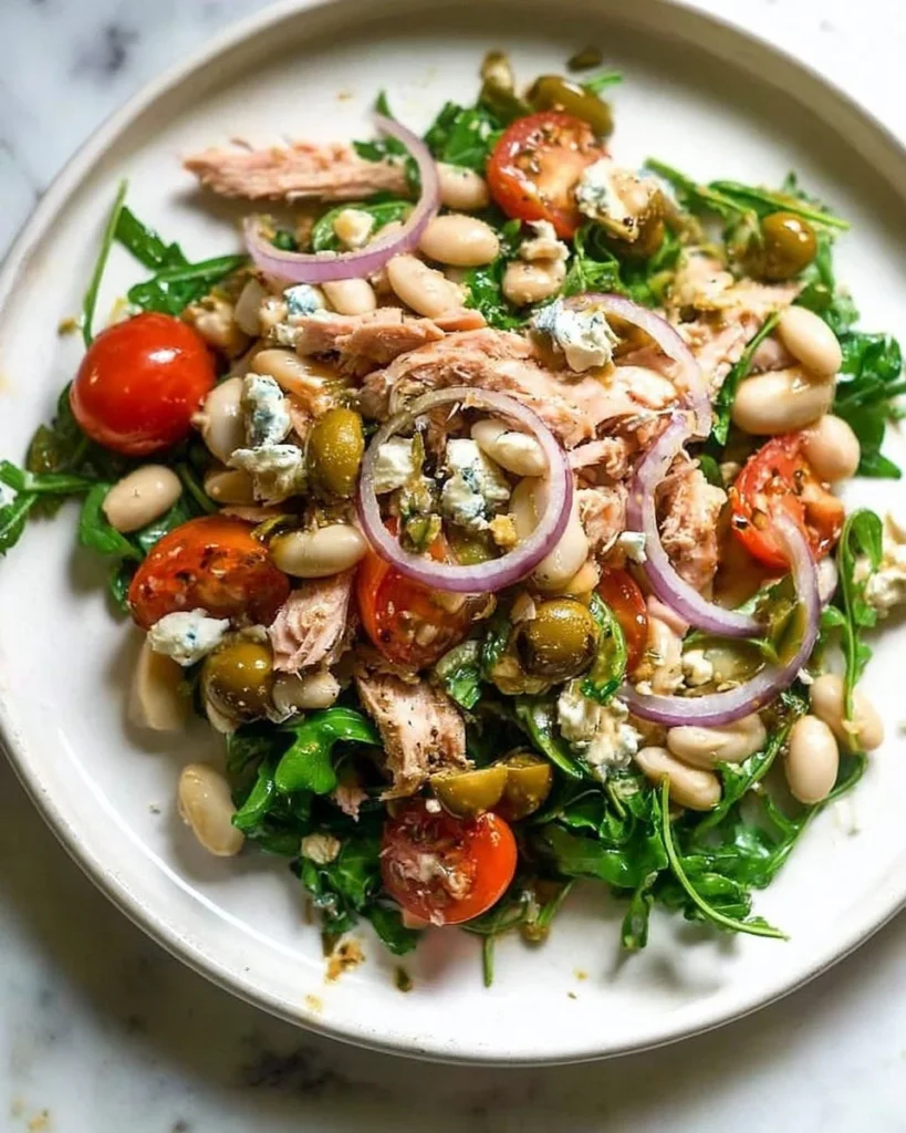 Delicious Tuscan Tuna and White Bean Salad with vibrant ingredients