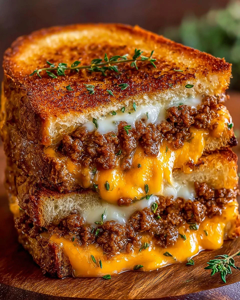 Ultimate Cheesy Ground Beef Melt with savory beef and melted cheese